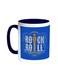 Rock And Roll Printed Coffee Mug Blue/White 11ounce