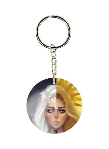 Cartoon Themed Single Sided Keychain