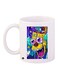 Cartoon Printed Coffee Mug White/Yellow/Purple 11ounce