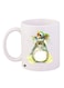 Cartoon Printed Coffee Mug White/Green/Yellow 11ounce