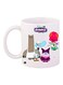 Cartoon Printed Coffee Mug White/Blue/Brown 11ounce