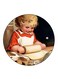 Vintage Art Printed Fridge Magnet Multicolour