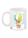 Cartoon Printed Coffee Mug White/Green/Blue 11ounce