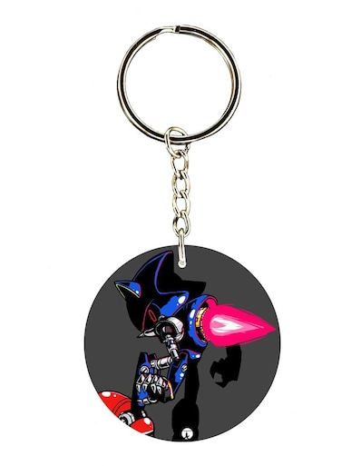 Keychain Of The Video Game Sonic ( 2 Sides)
