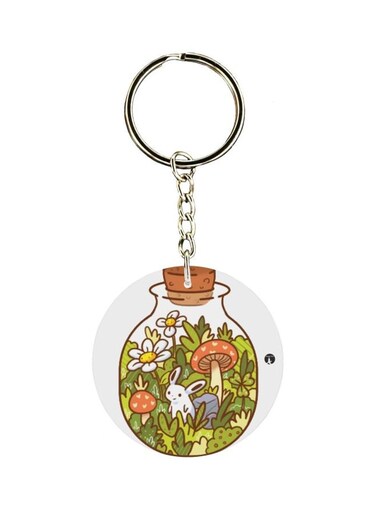 Cartoon Printed Single Sided Keychain