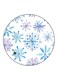 Snow Flakes Printed Fridge Magnet Round Multicolour