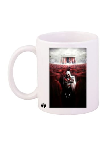 Assassin's Creed Printed Mug White/Red/Grey Standard Size