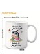 Ceramic Mug with Arabic Quote "Trivia Occupies My Time" Humorous Design in pink