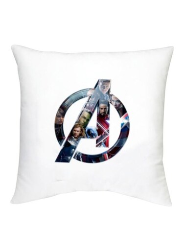 The Avengers Printed Decorative Cushion White/Blue/Red 16x16inch