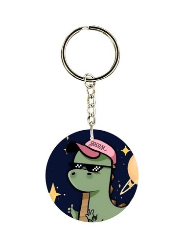 Cartoon Themed Single Sided Keychain
