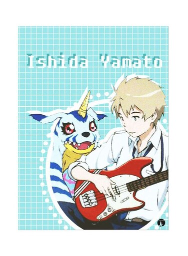 Metal Plate Of The Anime Digimon Poster Multicolour