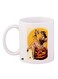 Cartoon Girl Printed Ceramic Coffee Mug White/Brown/Yellow