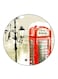 London Printed Fridge Magnet Round Multicolour