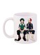 My Hero Academia Printed Mug White/Blue/Green 12ounce