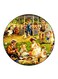 Vintage Art Printed Fridge Magnet Multicolour