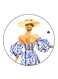 A Woman Printed Fridge Magnet Multicolour