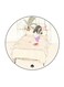 Girl Printed Fridge Magnet Round Multicolour