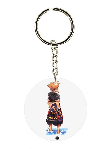 Double Sided Kingdom Hearts Game Printed Keychain