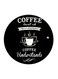 Coffee Printed Fridge Magnet Black/White 5.5 x 5.5cm