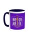 Rock And Roll Printed Coffee Mug Blue/White 11ounce