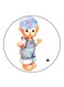 Boy Printed Fridge Magnet Round Multicolour