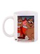 Cartoon Printed Coffee Mug White/Brown/Red 11ounce
