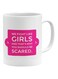 We Fight Like Girls Printed Coffee Mug White/Pink