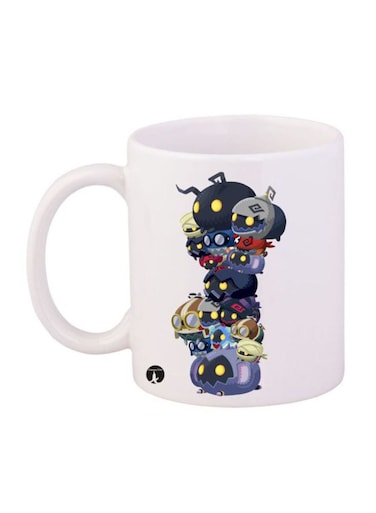 Kingdom Hearts Printed Mug White/Black/Purple 12ounce
