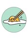 Gudetama Printed Fridge Magnet Multicolour