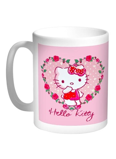 Hello Kitty Printed Coffee Mug White/Pink/Red