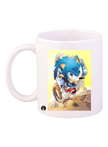 Sonic Video Game Printed Mug Blue/Yellow/Red Standard Size