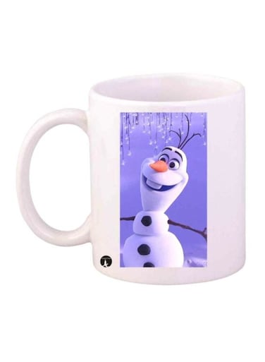 Frozen Printed Coffee Mug White/Blue