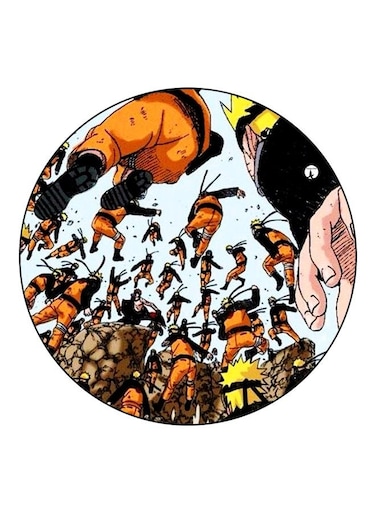Naruto Printed Fridge Magnet Orange/Black/Yellow 5.5cm
