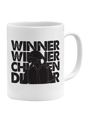 Winner Winner Chicken Dinner Printed Mug White/Black
