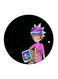 Cartoon Printed Fridge Magnet Multicolour 5.5 x 5.5cm