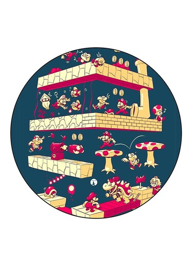 Video Game Super Mario Printed Fridge Magnet Multicolour