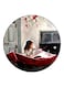 Girl Printed Fridge Magnet Grey/Red/Beige 5.5cm