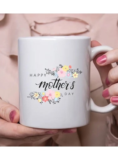 1 Set, Happy Mothers Day Coffee Mug, 11oz Ceramic Mug, INS Style Novelty Mug, Summer Winter Drinkware, Gifts For Mom From Son Daughter, Best Mothers Gifts In The World, Mothers Day Gifts, Birthday Gifts, Holiday Gifts, Family Party Favors