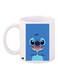 Stitch Printed Coffee Mug White/Blue/Pink 11ounce