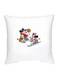 Mickey Mouse Printed Decorative Cushion White/Red/Black 16x16inch