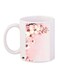 Floral Printed Coffee Mug White/Pink/Beige 11ounce