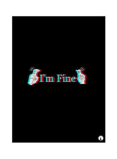 English Phrases Metal Plate Poster White/Black 15 x 20cm