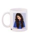 Printed Ceramic Coffee Mug White/Blue/Brown