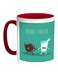 Friends Forever Printed Coffee Mug Green/Brown/Red 11ounce
