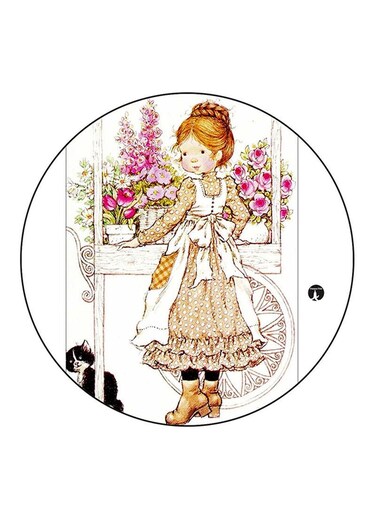 Girl Printed Fridge Magnet Multicolour
