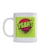 Yeah Printed Mug White/Green/Red