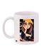 Woman Printed Ceramic Coffee Mug White/Yellow/Black