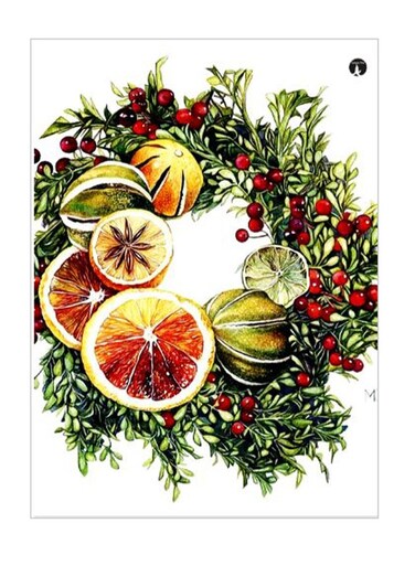Fruits Printed Decorative Plate Green/Red/Yellow 20x15cm
