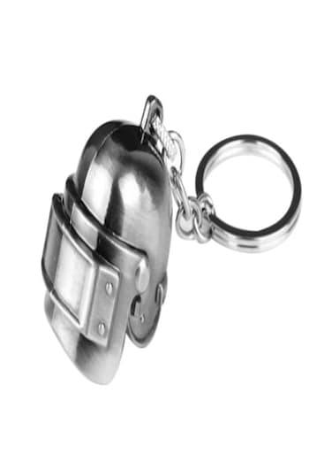 PubG Level 3 Helmet Model Keychain Silver