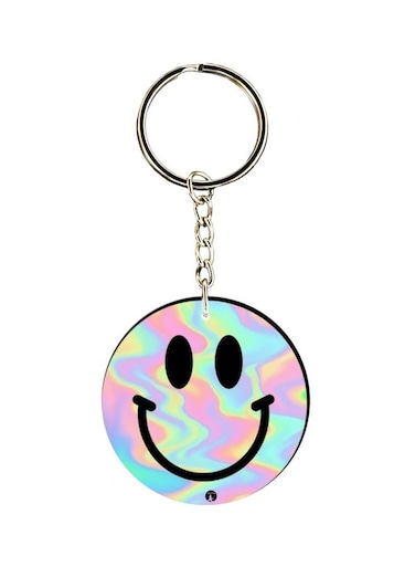 Smiley Printed Double Sided Keychain